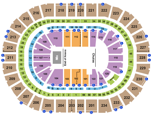 PPG Paints Arena PBR Seating Chart
